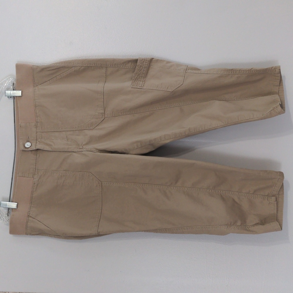 Riders by Lee Midrise Capri Womens 16W Plus Tan Stretch Waist Cargo 38" X 19"New